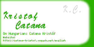 kristof catana business card